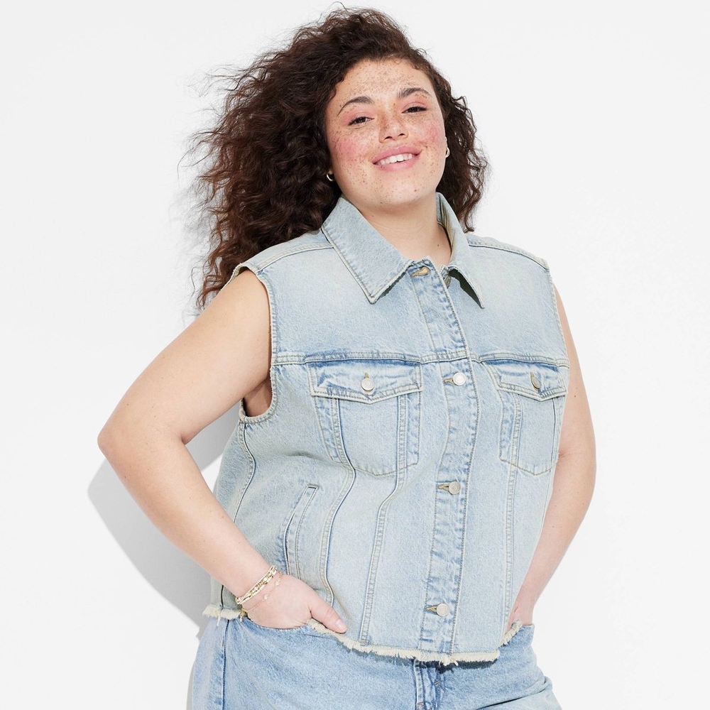 Light Blue Denim Vest